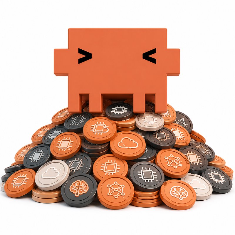Illustration: bunke af tokens